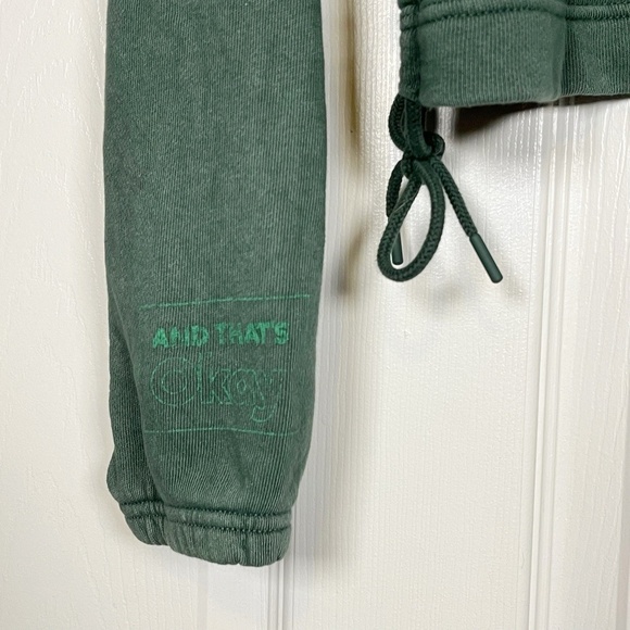 OFFLINE By Aerie Running Late Crop Top Cinch Side Crew Pullover Oversized Womens - Picture 5 of 11